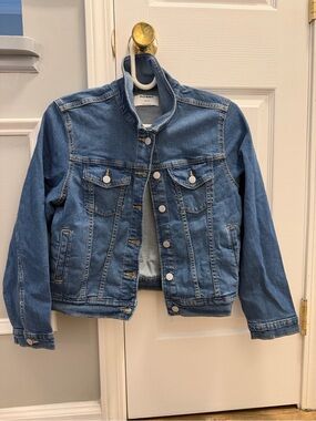 Old Navy Girls Blue Denim Button-Up Jacket
